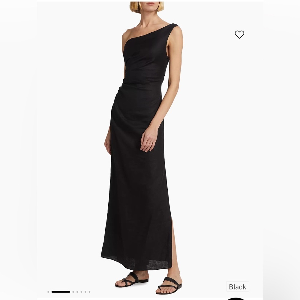 Mara Hoffman Enya One-Shoulder Hemp Maxi Dress - size 2 - NWT - Vacation cruise